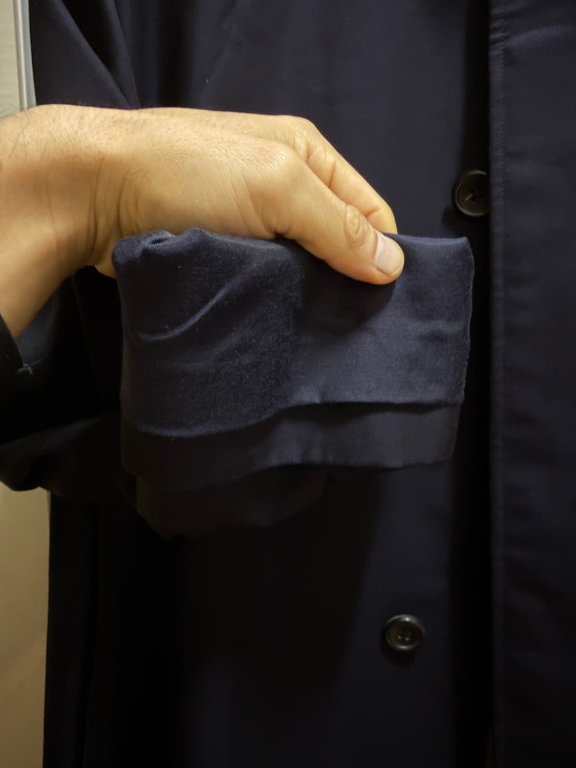 아나토미카 개버딘 싱글 래글런 1 네이비 상품이미지8