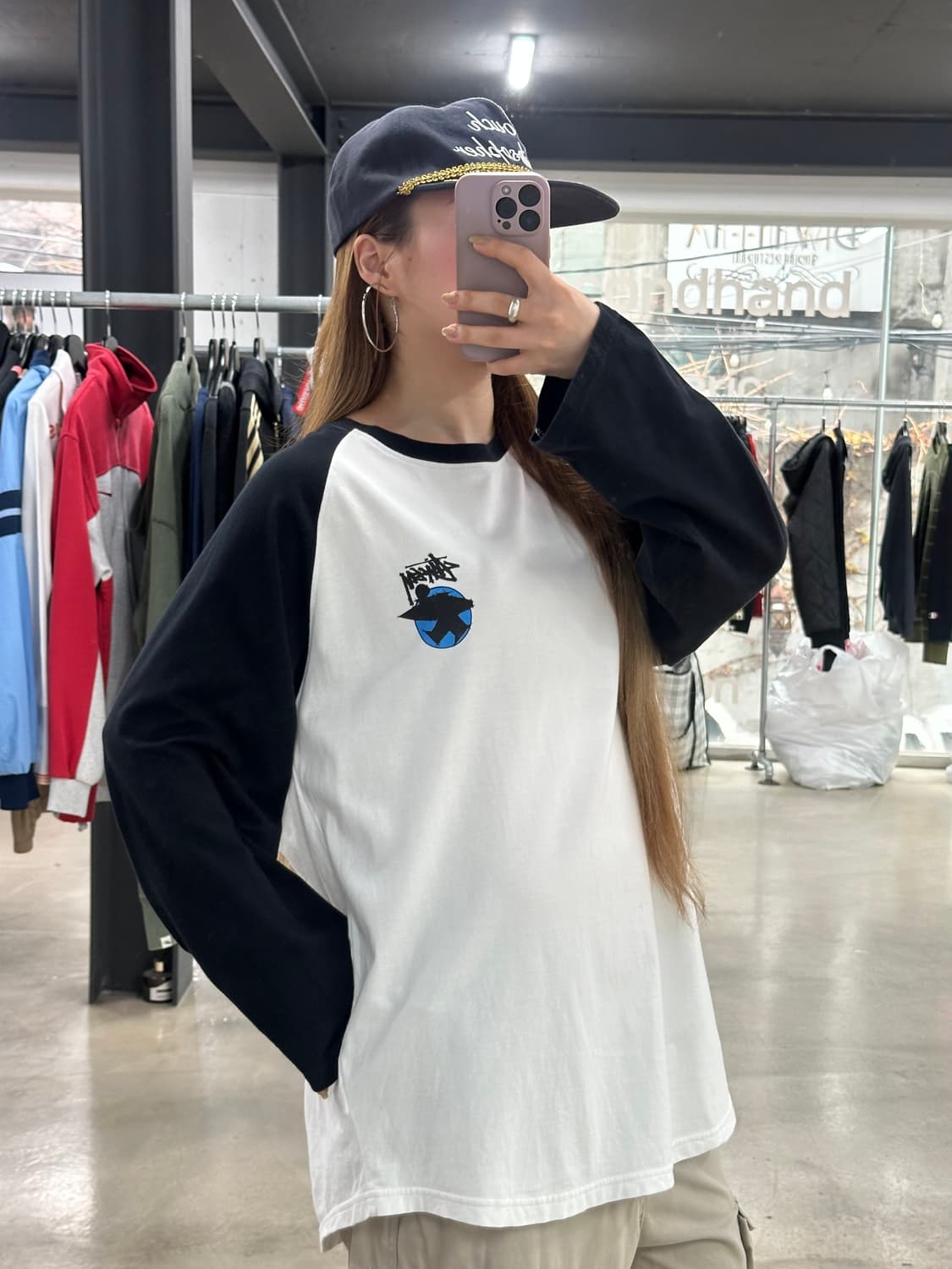 스투시 90s 컬러 월드와이드 래글런 롱슬리브 상품이미지3