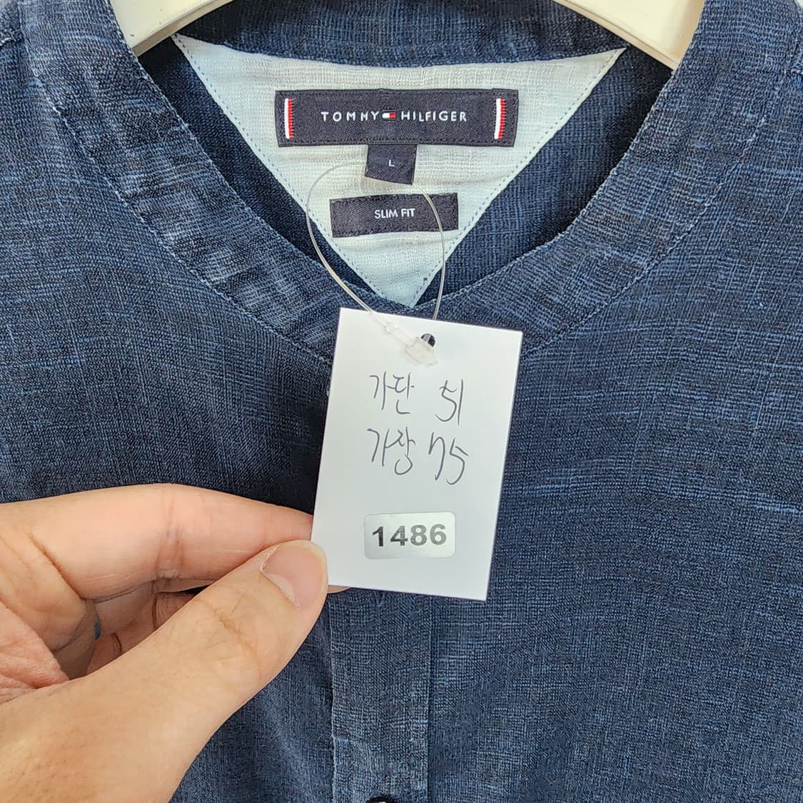 타미힐피거 긴팔 셔츠 네이비 상품이미지9