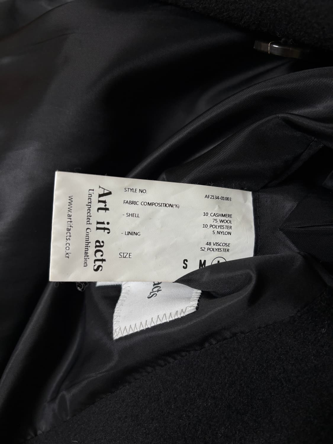 [L] 아트이프액츠 발마칸 코트 (블랙) 상품이미지6
