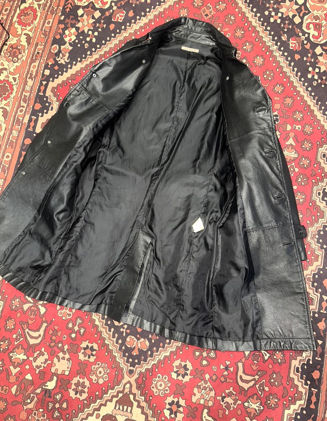 ( M-L ) 가죽코트 가죽카코트 가죽롱자켓 레더자켓 가죽하프자켓 상품이미지3