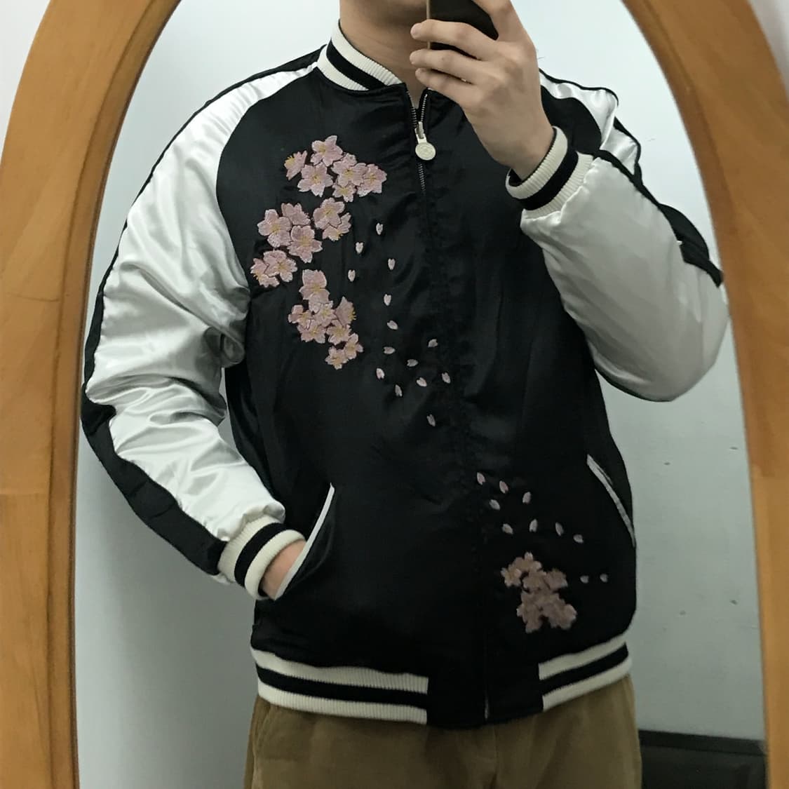 JAPAN VTG 일본 빈티지 리버시블 양면 스카쟌 남성 105 사이즈 상품이미지7