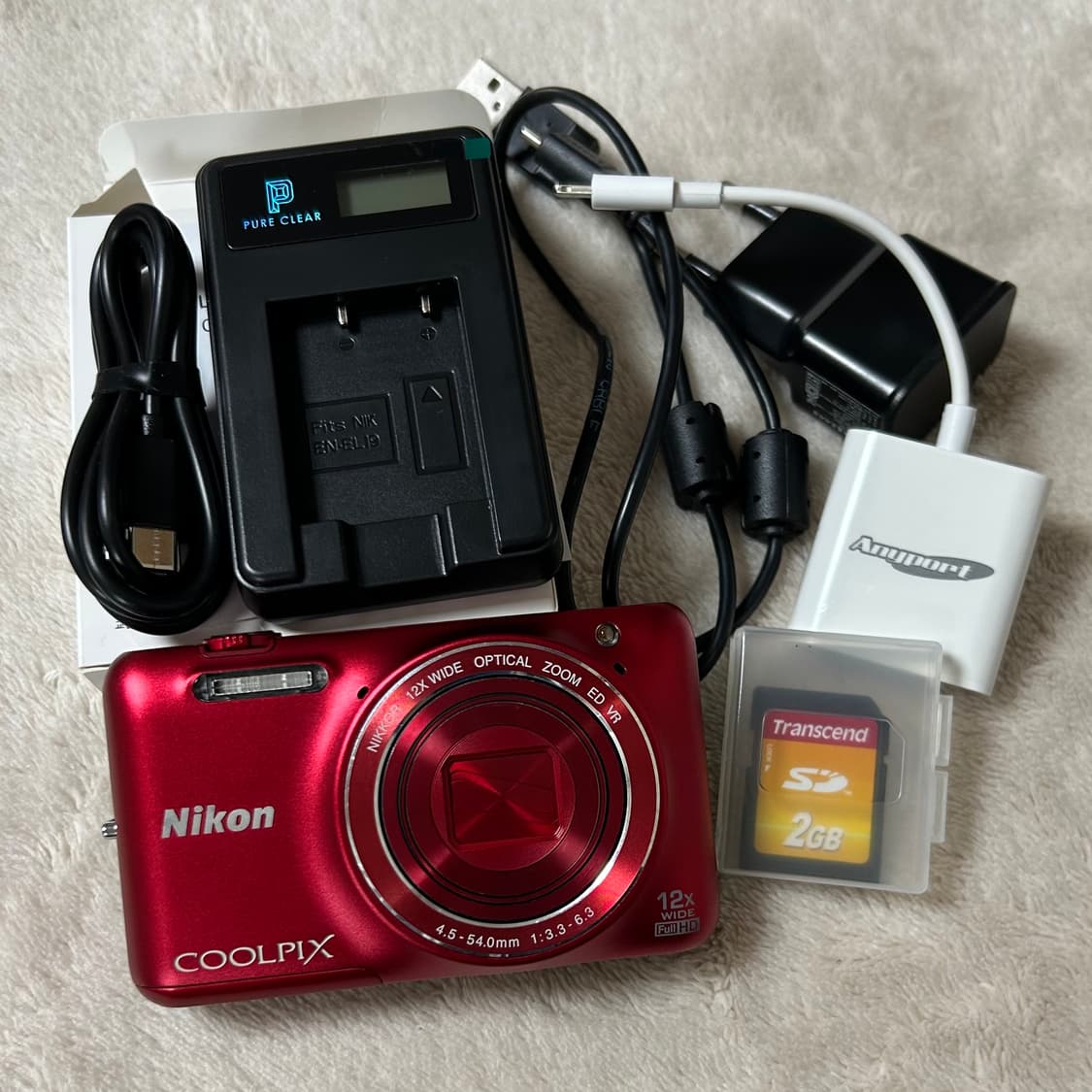 틸트액정/셀카o) 니콘 쿨픽스 s6600 레드 디카 카메라 풀구성 상품이미지1