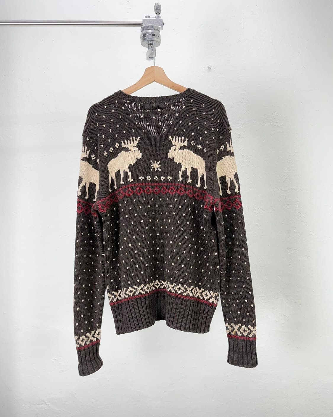 폴로 랄프로렌 브라운 노르딕 크루넥 니트 스웨터 상품이미지6