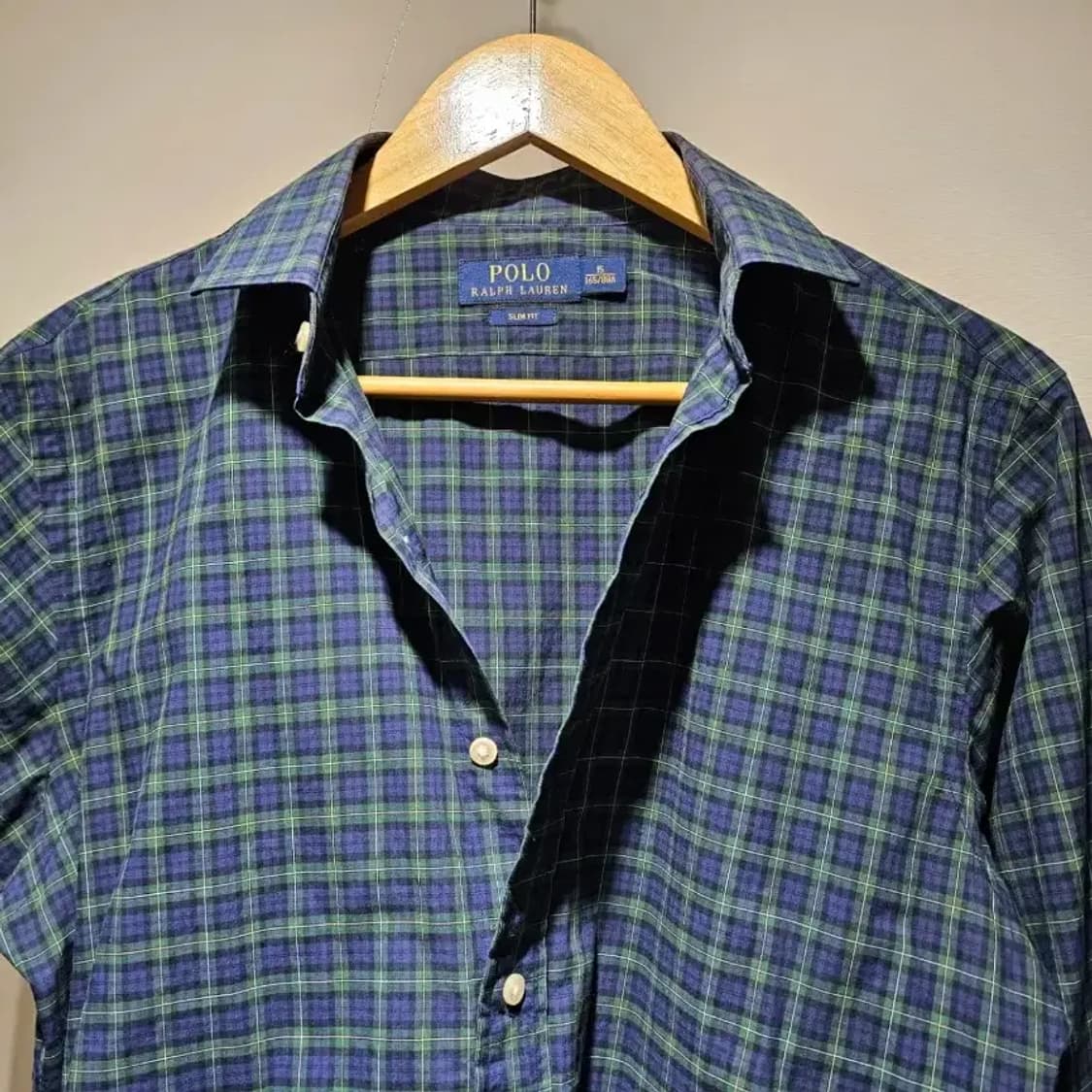 폴로 랄프로렌 남성 슬림핏 체크 셔츠 90 상품이미지3