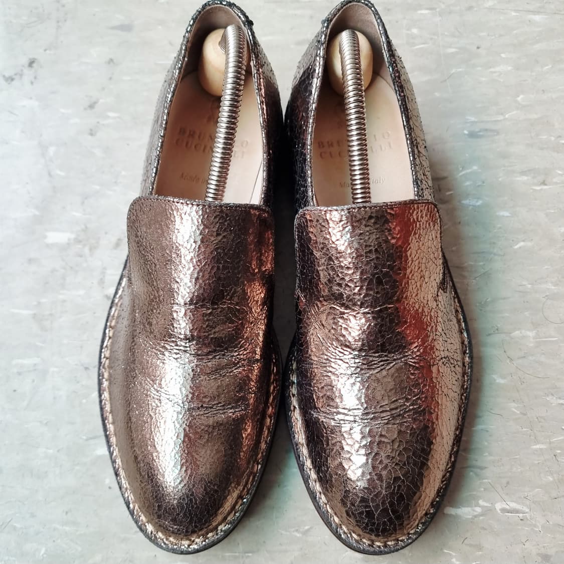 브루넬로 쿠치넬리 골드브라운 크랙 로퍼 슈즈 (240/표기37) 비브람완 상품이미지3