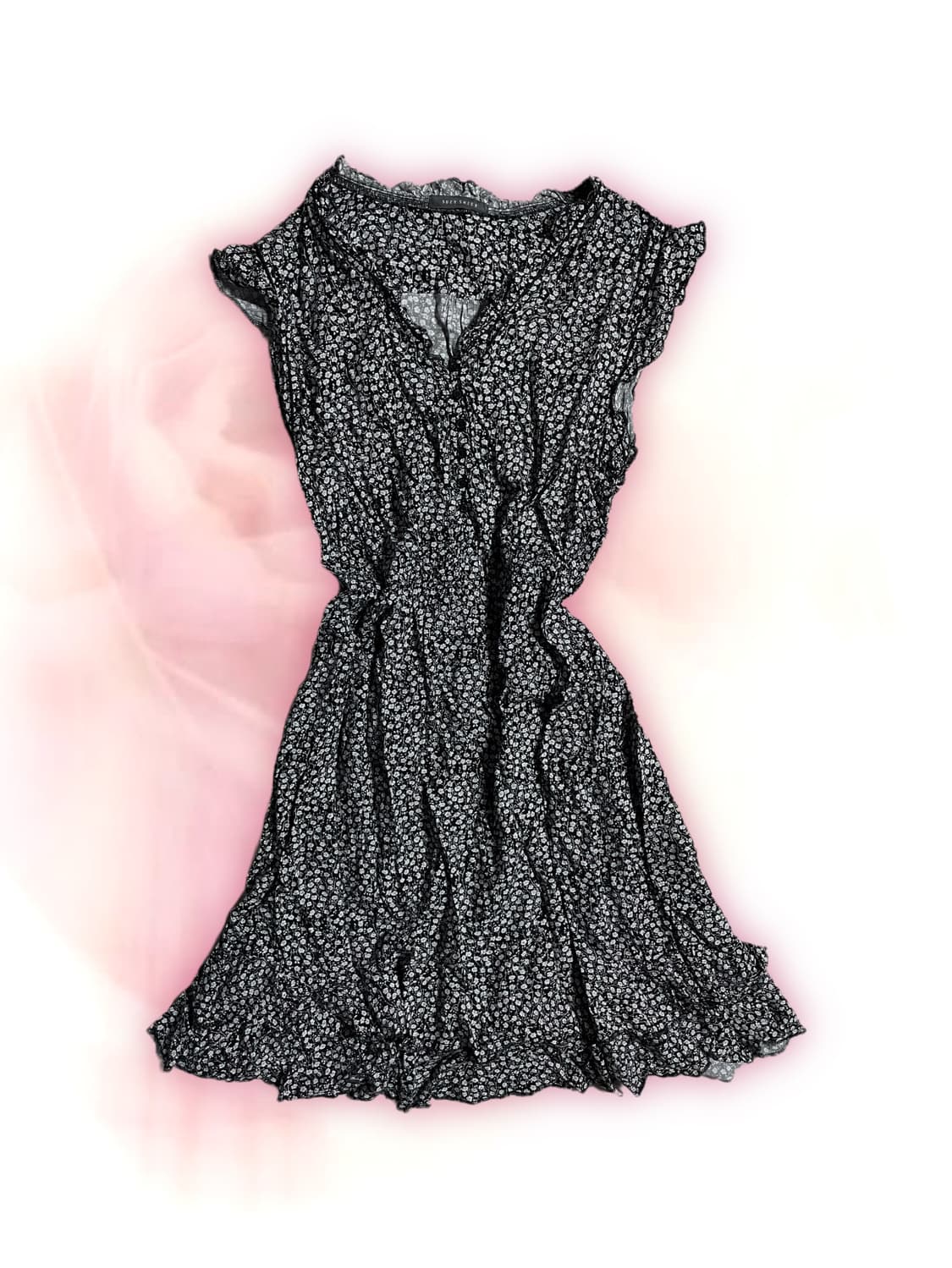 JP vintage flowery black onepiece 상품이미지1