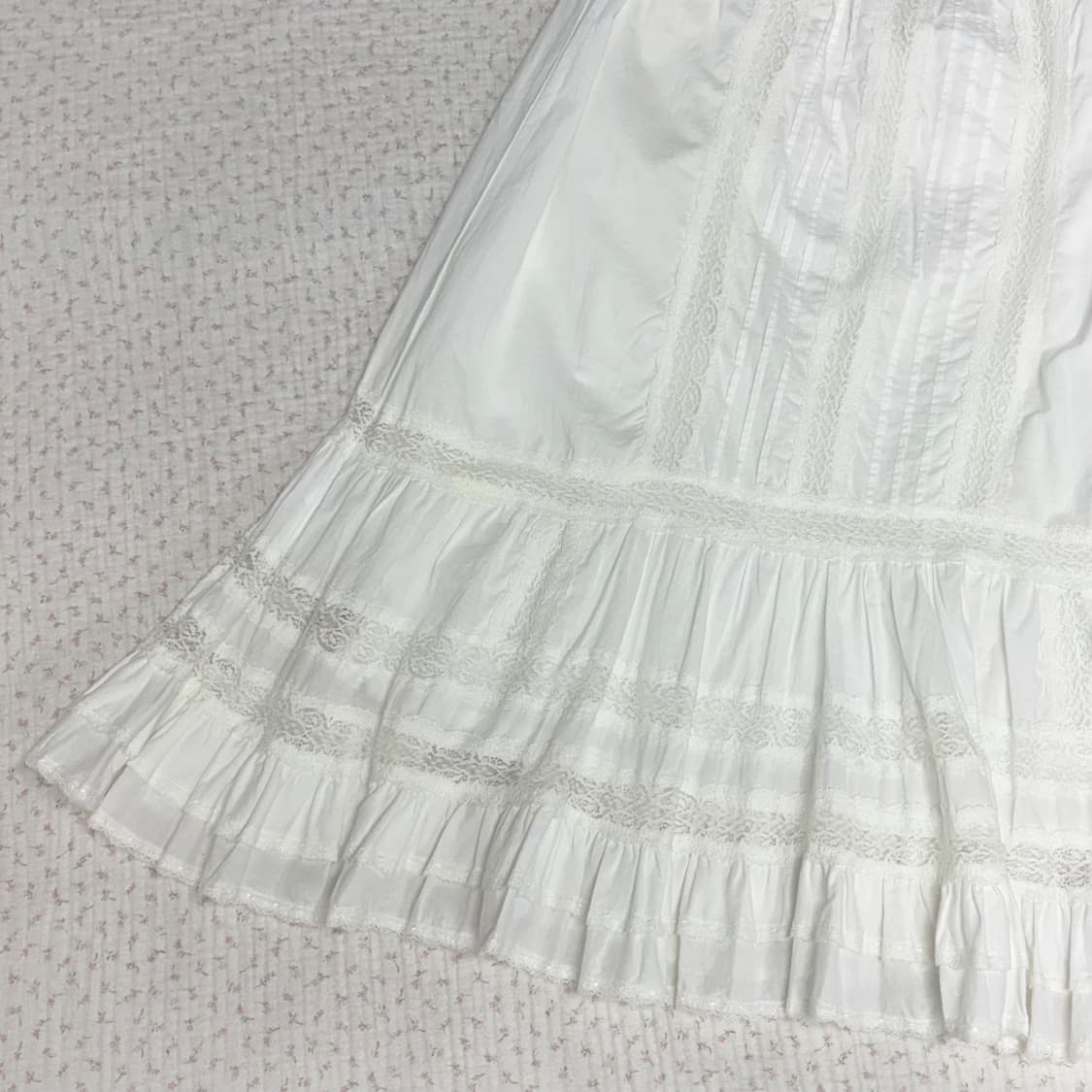 JPN/ 레이스 캉캉 화이트 스커트 모리걸치마 모리걸스커트 레이어드원피스 상품이미지8