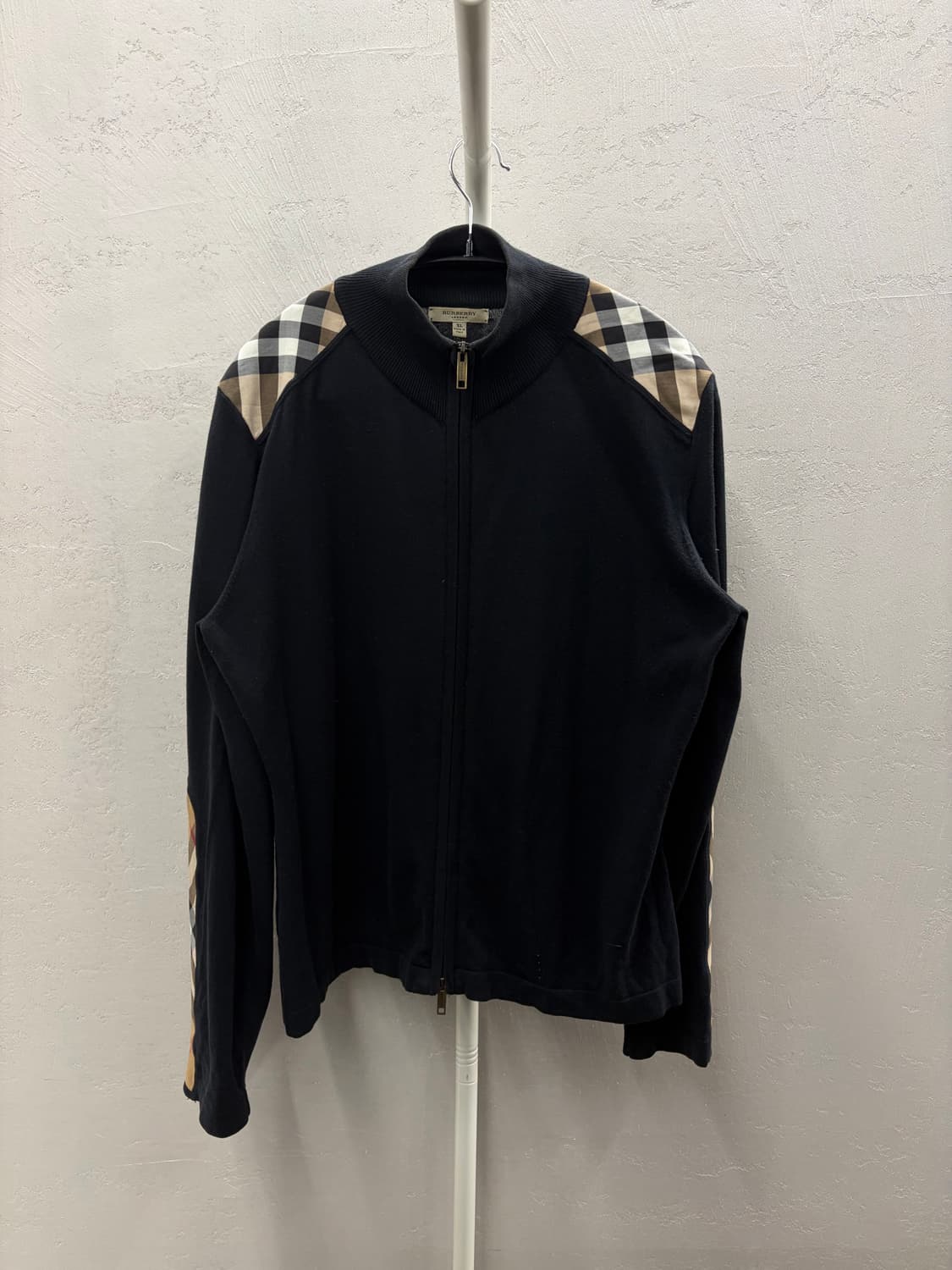 버버리 코튼 블렌드 체크 트랙 자켓 XL 상품이미지2