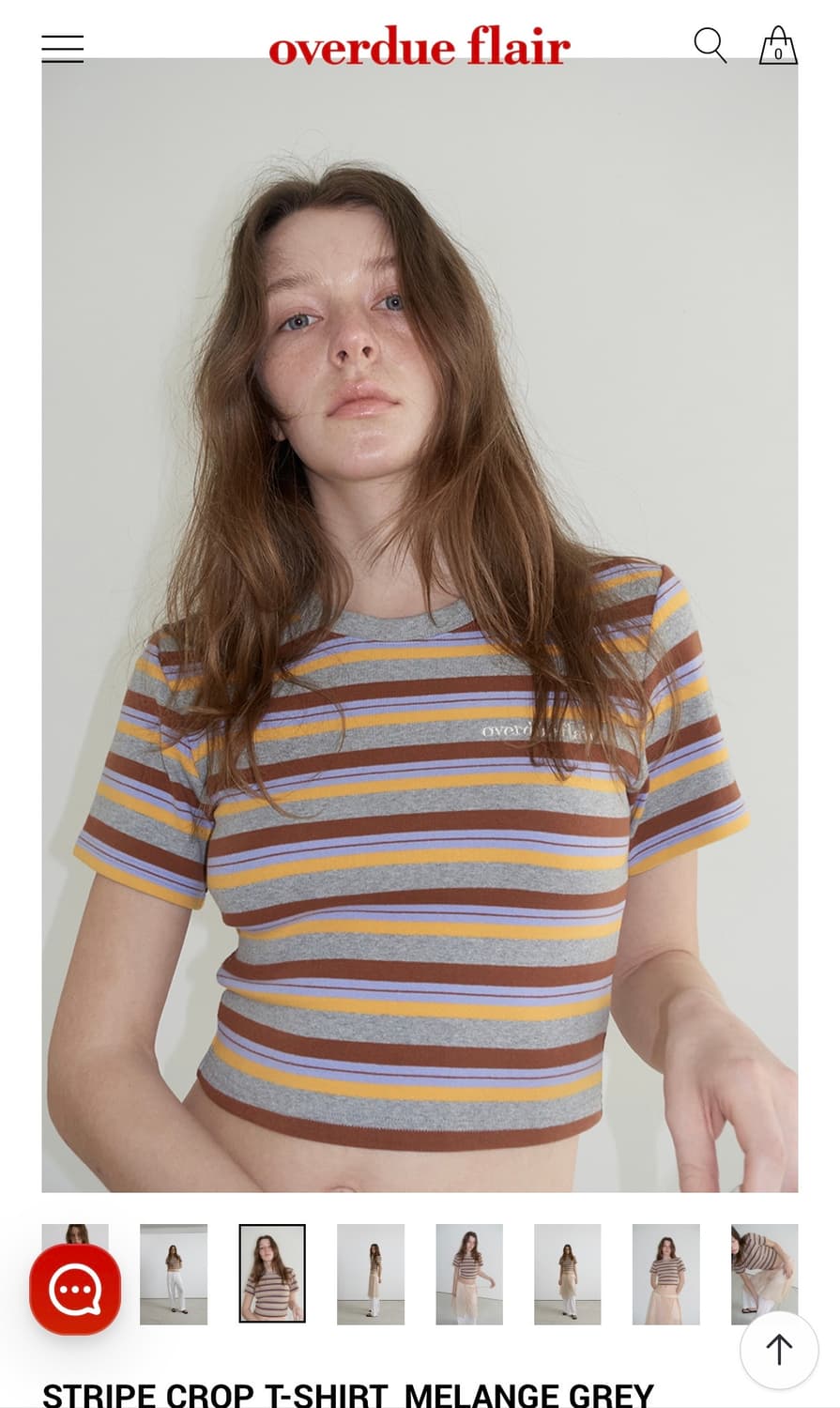 오버듀플레어 크롭 티셔츠 상품이미지1