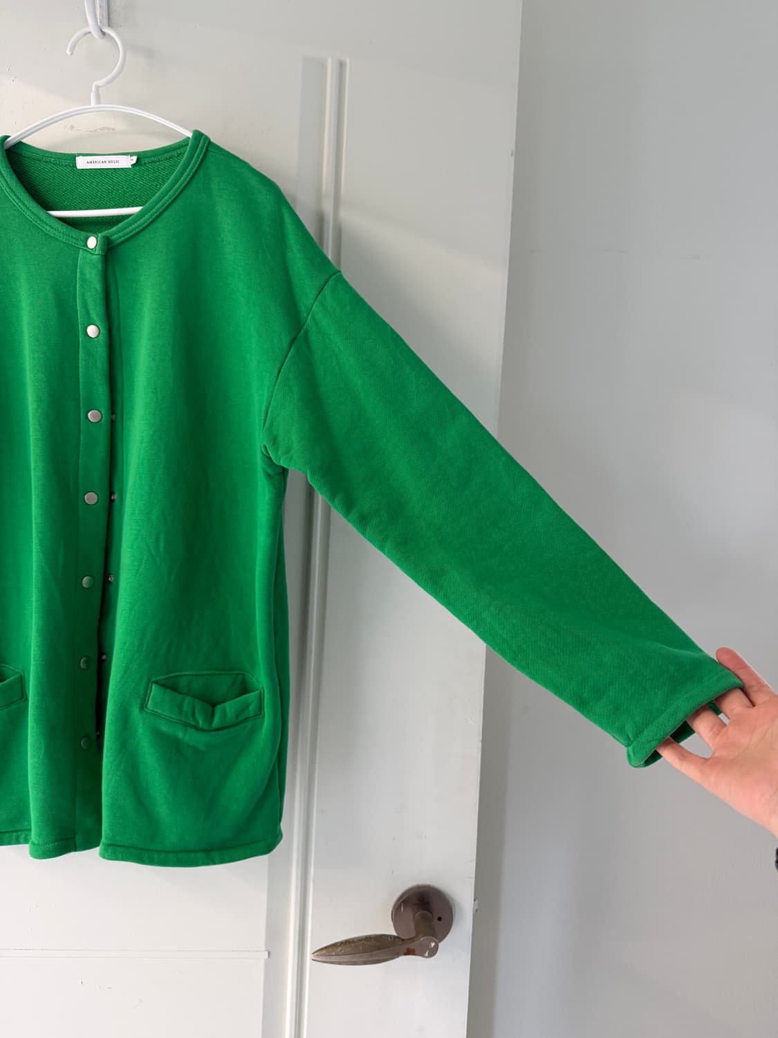 일본빈티지 그린 스웻가디건 상품이미지8