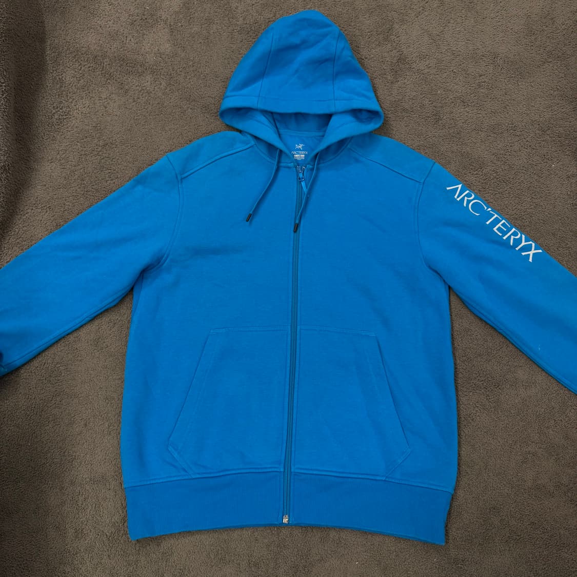 [정품/L] Arc'teryx 아크테릭스 빅 로고 블루 풀 후드집업 상품이미지2