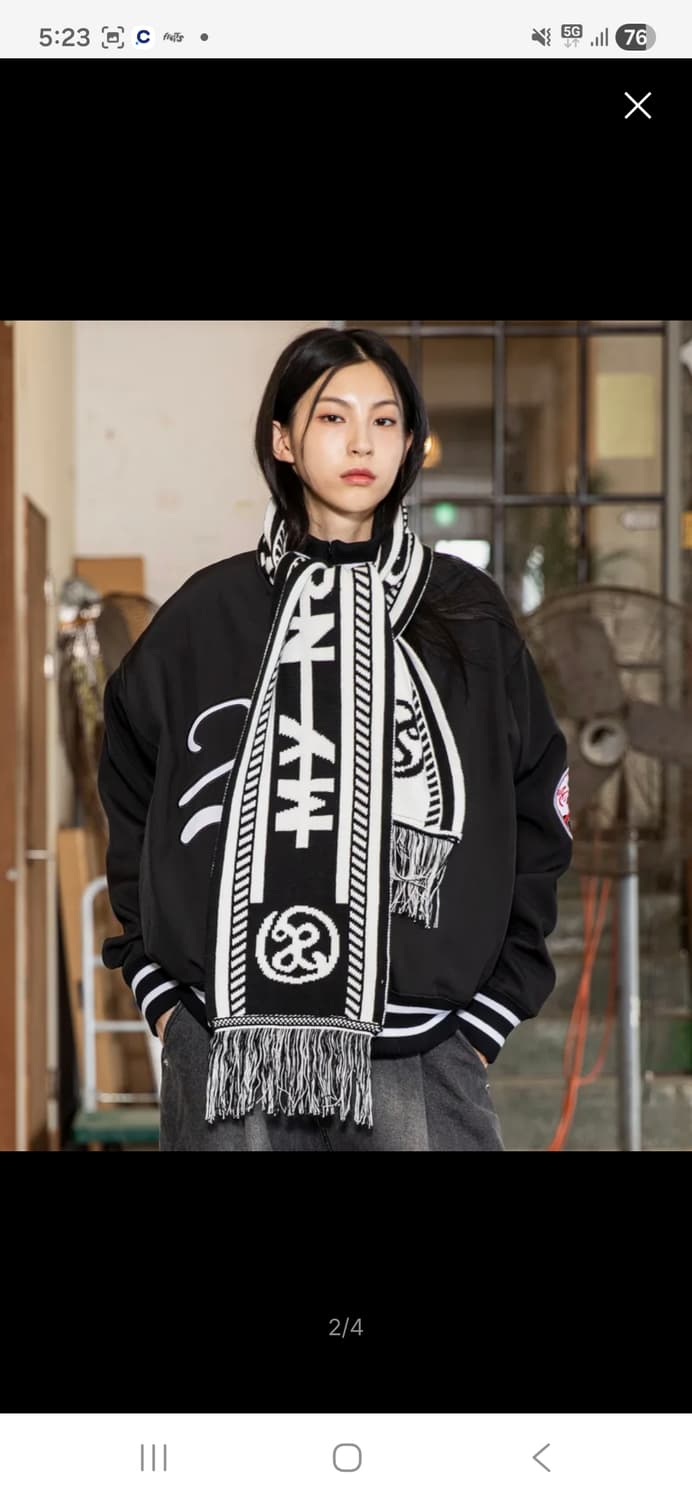 (마지막특가) 엑스톤즈 리버시블 머플러 블랙 상품이미지2