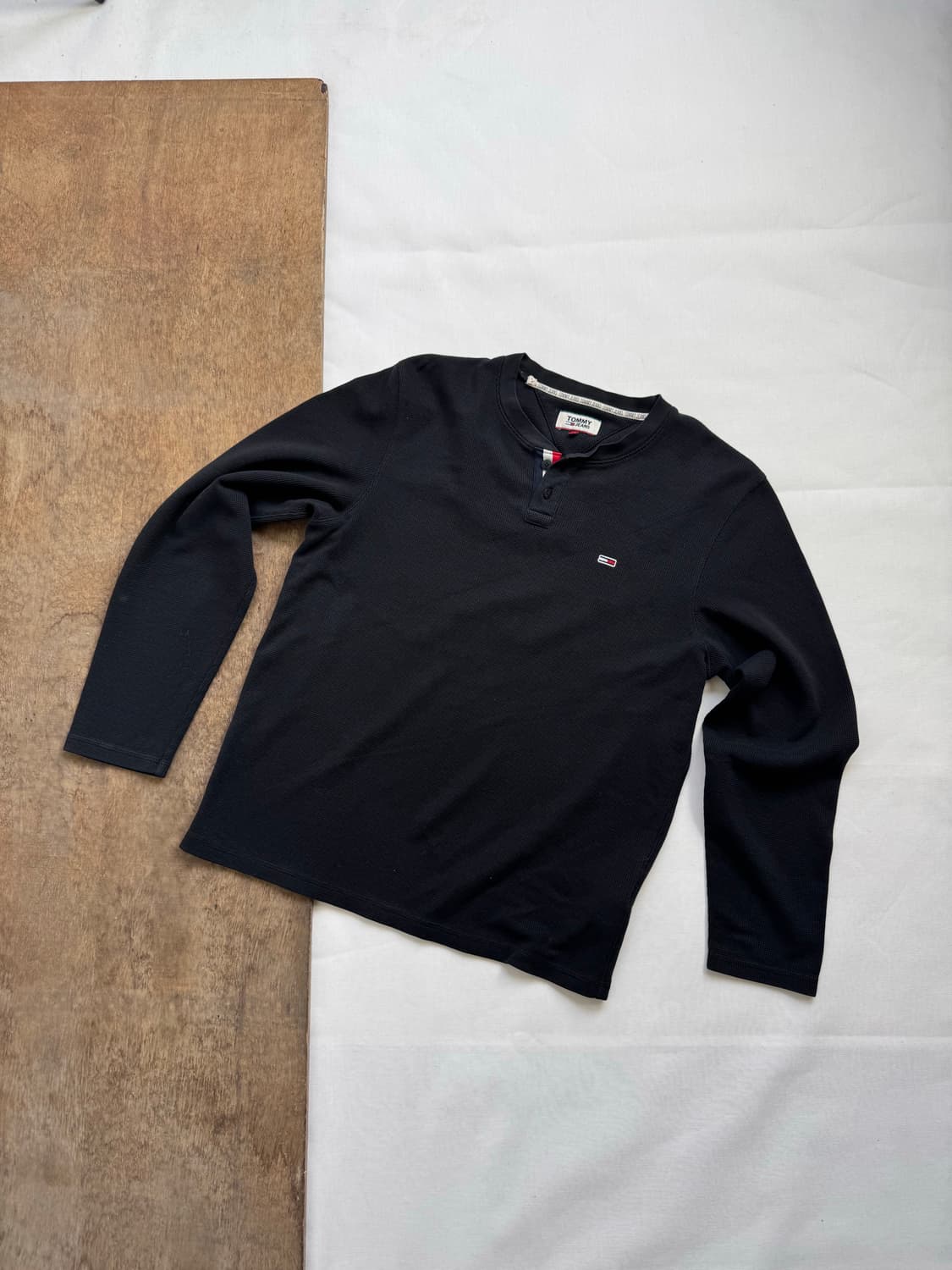 tommy jeans 타미 진스 헨리넥 와플 니트 상품이미지2