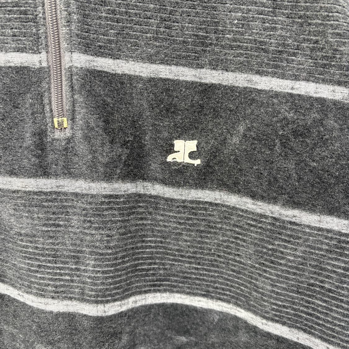 Courreges 꾸레쥬 하프넥 스트라이프 티셔츠 여성M 상품이미지2