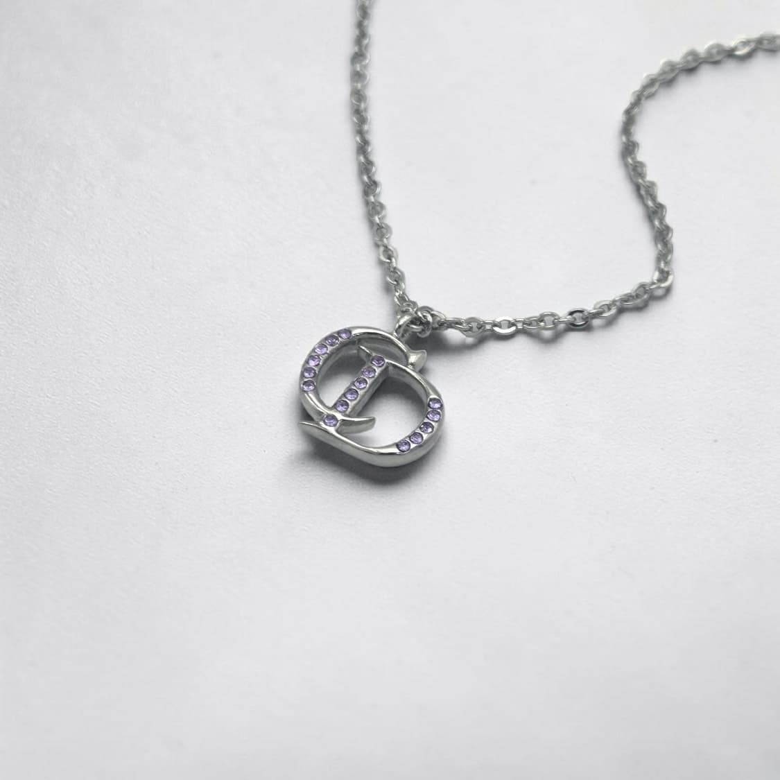 디올 큐빅 CD 로고 목걸이 상품이미지1