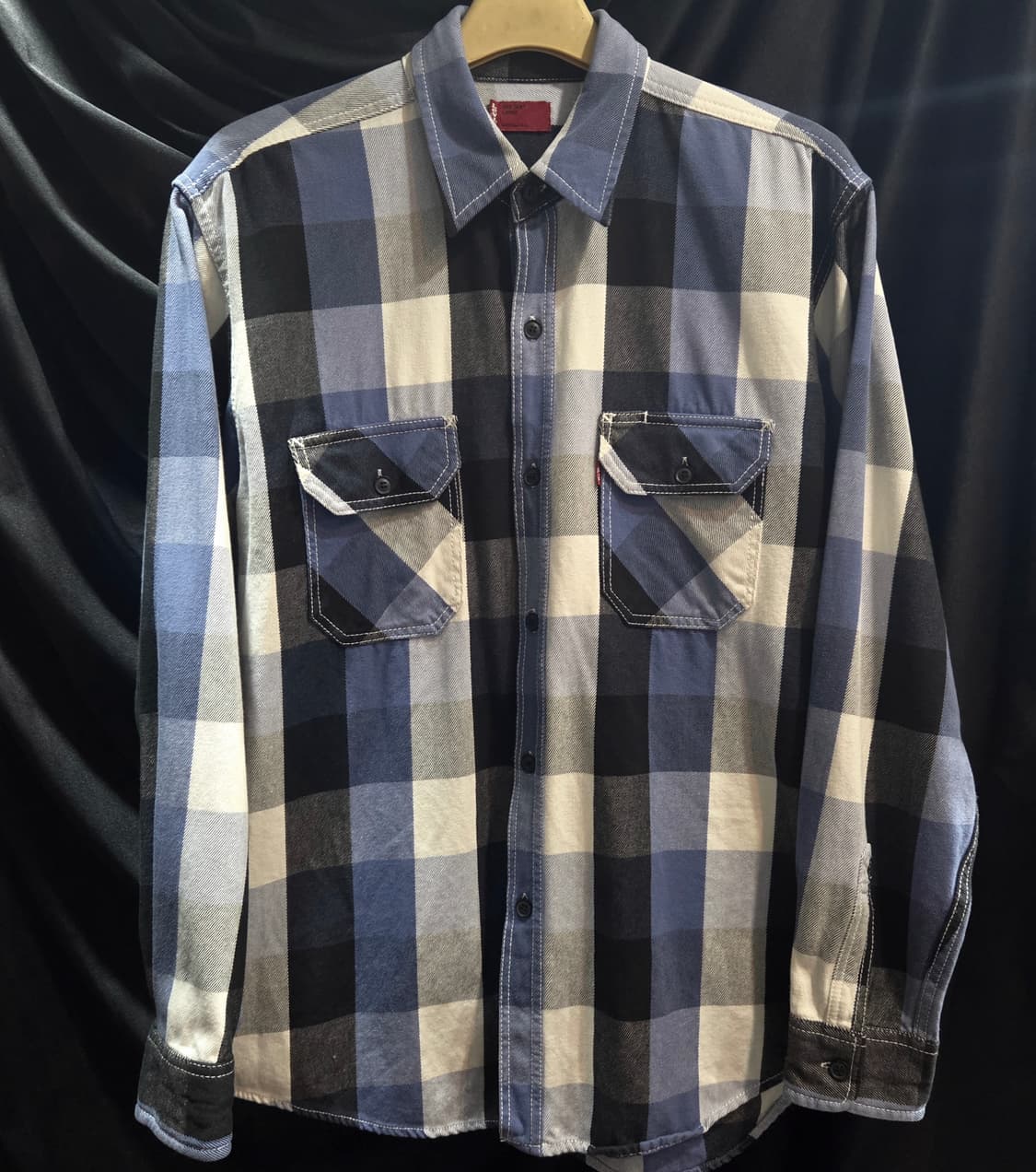 리바이스 레드탭 일본판 블루 체크 셔츠 상품이미지1