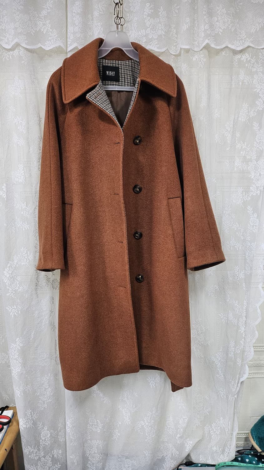 Vist브라운 모직 코트 상품이미지2