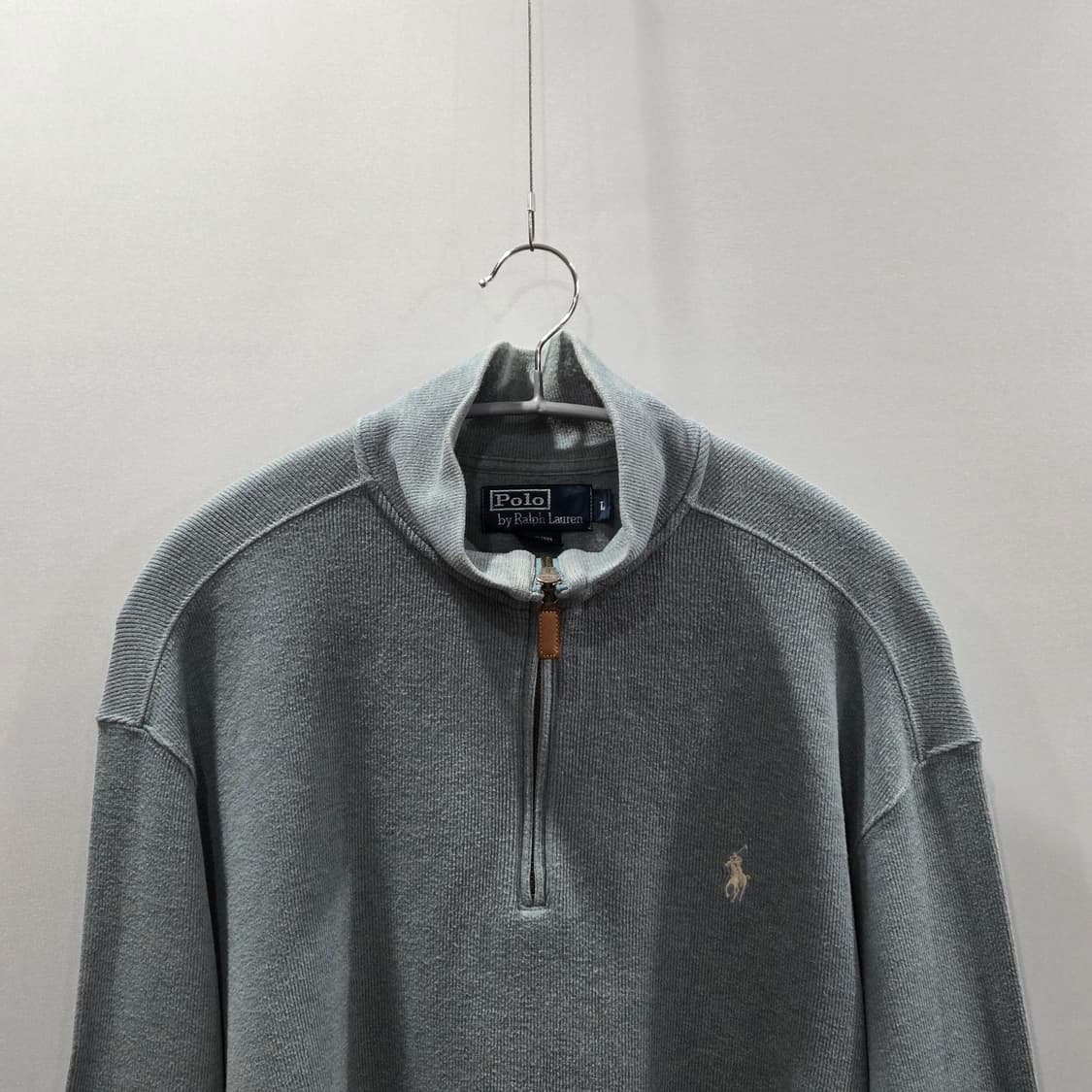 폴로랄프로렌 풀오버 하프집업 멜란지 라이트블루 L 상품이미지2