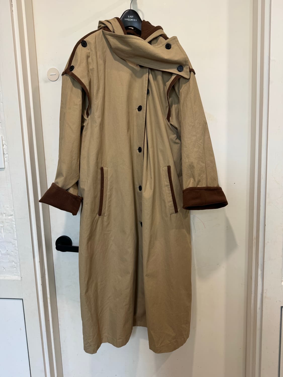 maison marais 메종마레 싱글 후디 트렌치코트 상품이미지9