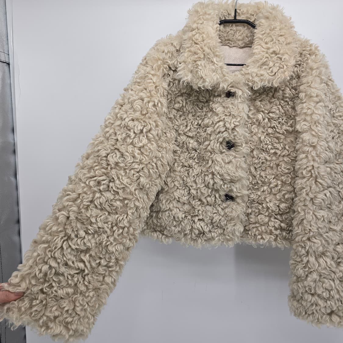 뽀글이 숏 자켓 아이보리 상품이미지6