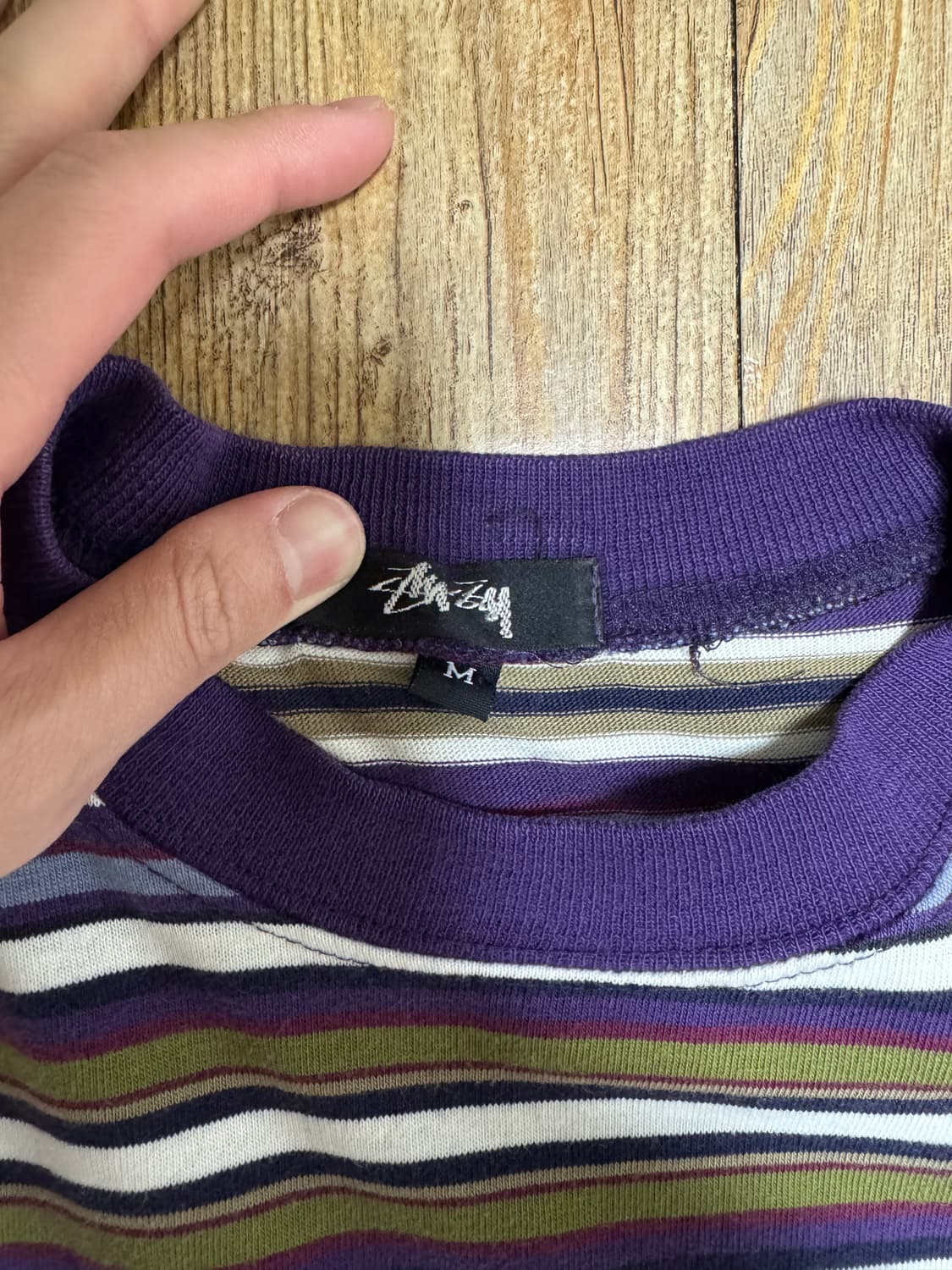 [M] 80s 스투시 스트라이프 티셔츠 상품이미지3