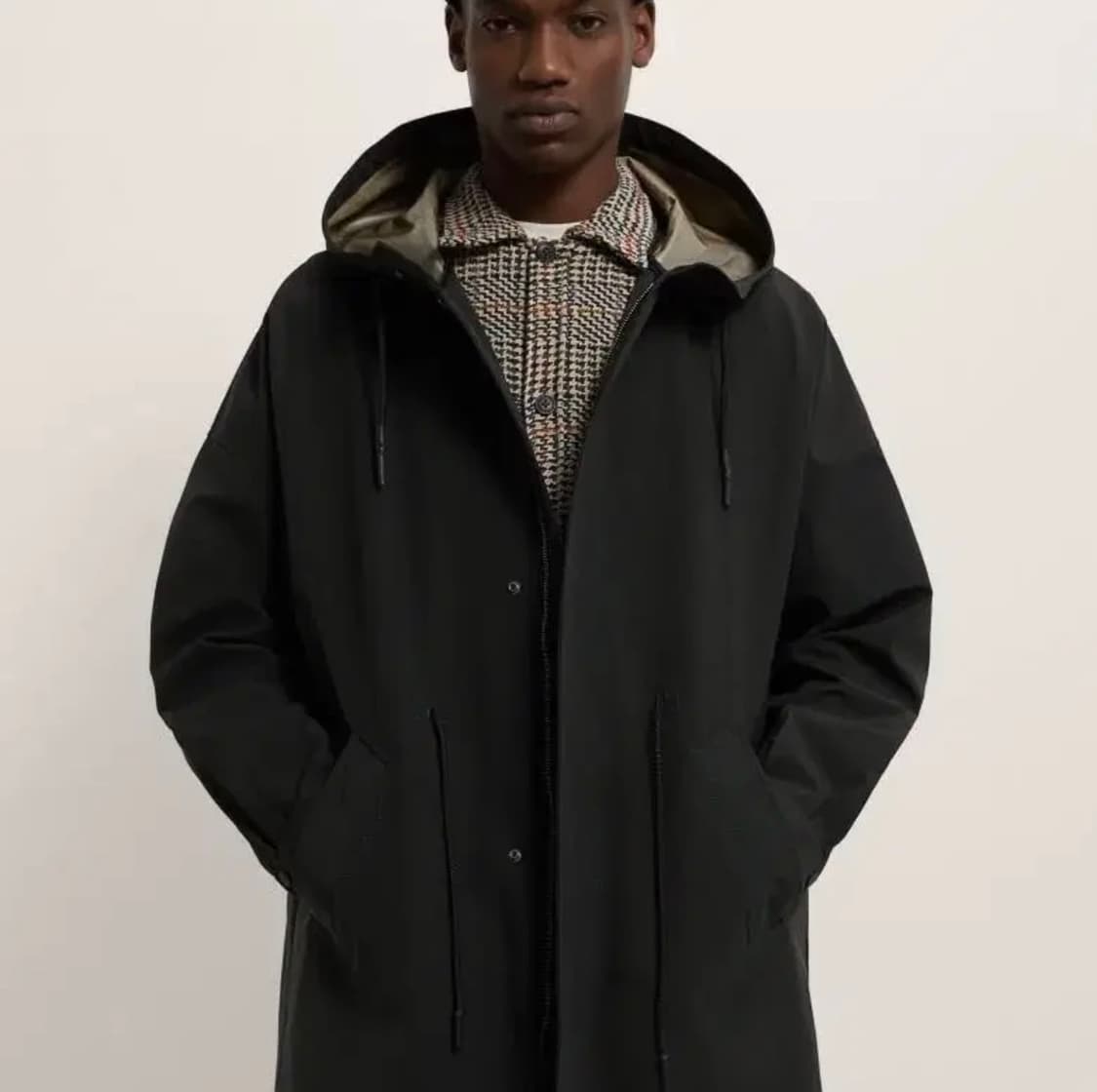 L) ZARA 자라 방수소재 후드 야상자켓 코트 점퍼 상품이미지1