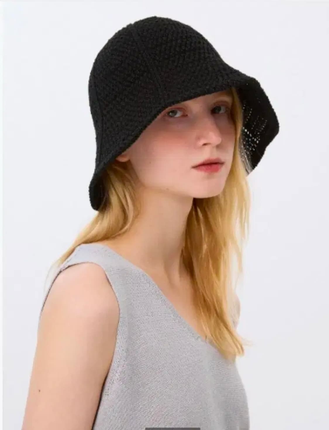 새상품 쉬즈미스 니트 버킷햇 모자 여자 크로쉐 98,000=>15,000 상품이미지7