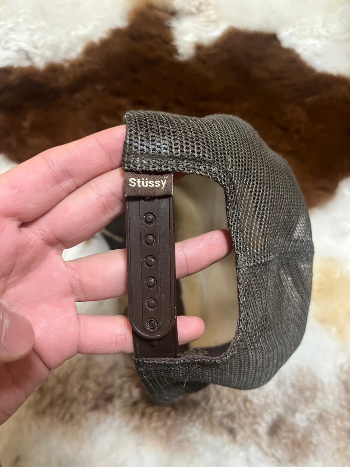 90s 올드 스투시 아카이브 카모 트러커캡 상품이미지3