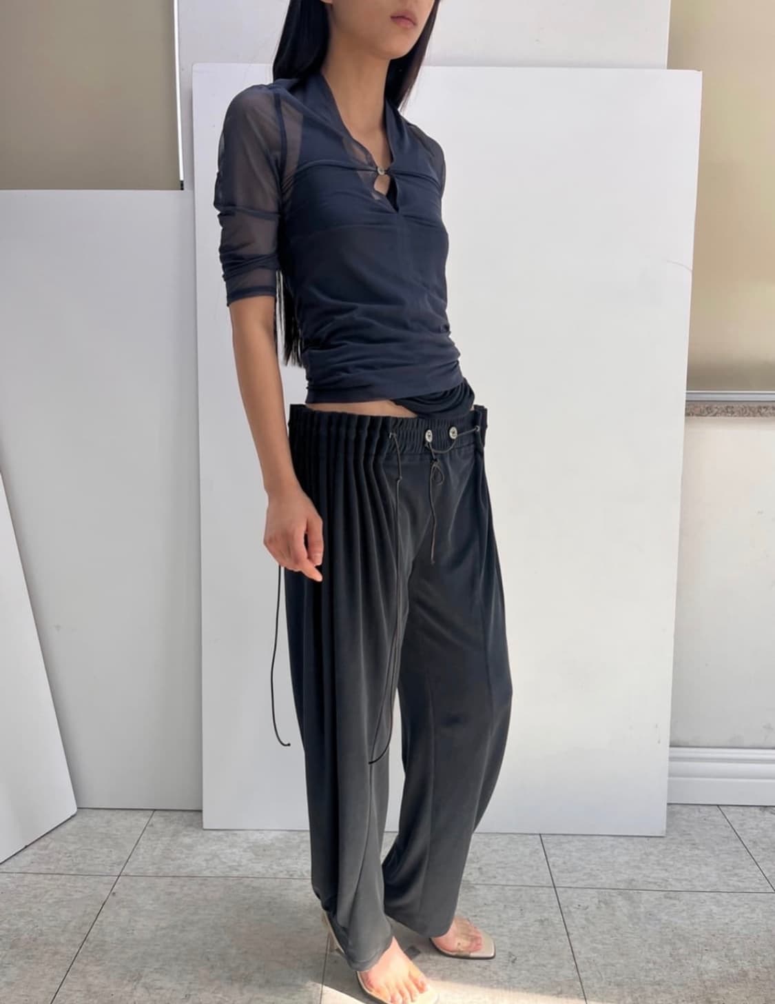 울리카상투스 curtain jogger pants 사이즈 교환 상품이미지2