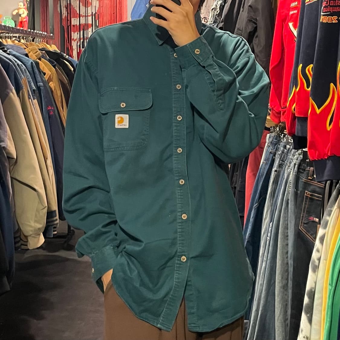 [IM] carhartt 칼하트 그린 긴팔셔츠 상품이미지2