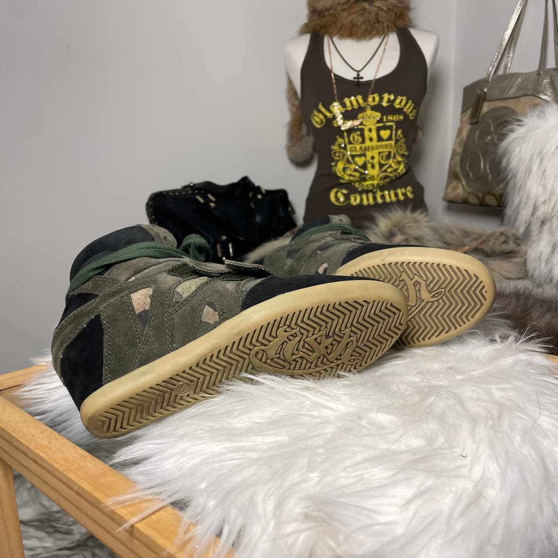 ASH 아쉬 카모 웨지힐 스니커즈 상품이미지7