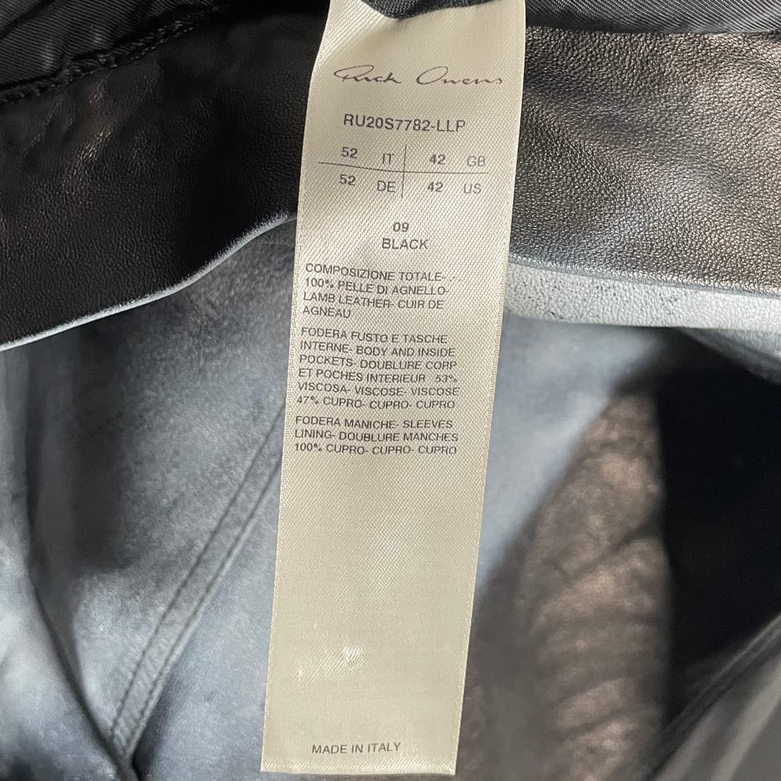 20ss 릭오웬스 테쿠아틀 램스킨 레더자켓 (on.84)   상품이미지9