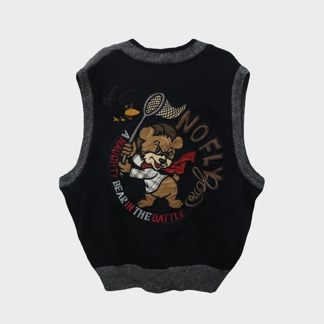 GELLAN EUROPE  Y2K 자수 울 혼방 니트베스트 64215 상품이미지1