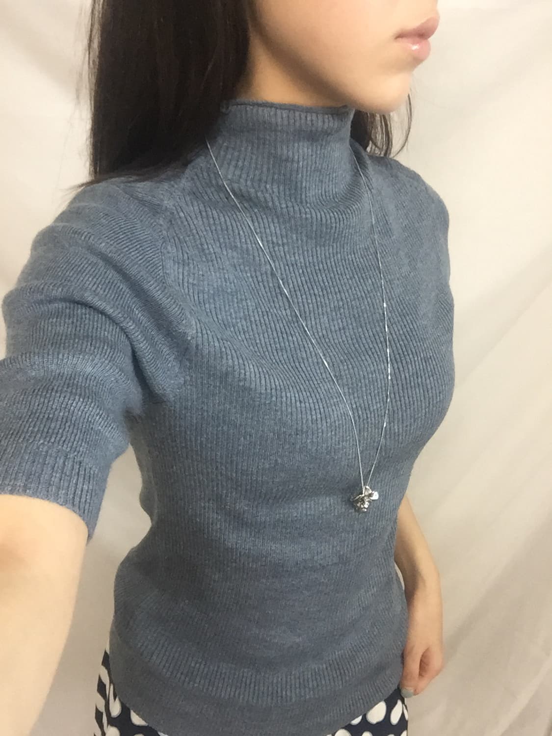 반폴라 니트 탑 상품이미지6