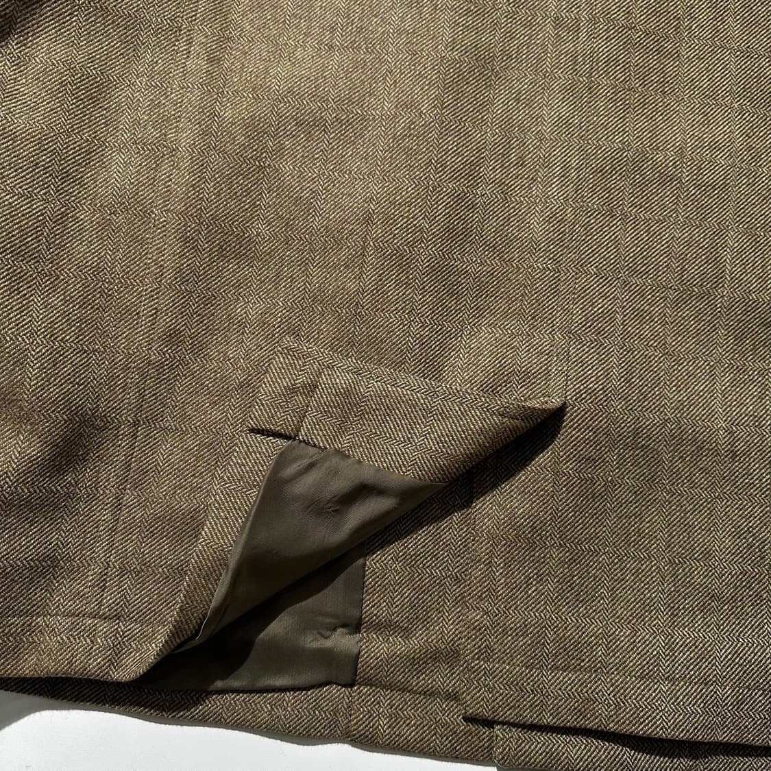 에르메네질도 제냐 울 헤링본 체크 싱글 코트 상품이미지7