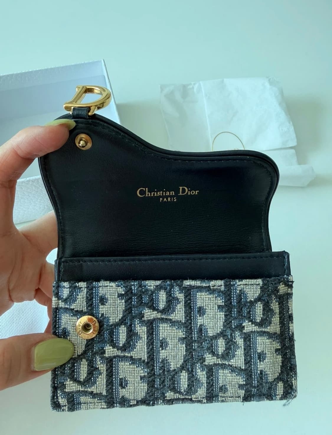 디올 오블리크 새들 카드지갑 상품이미지3