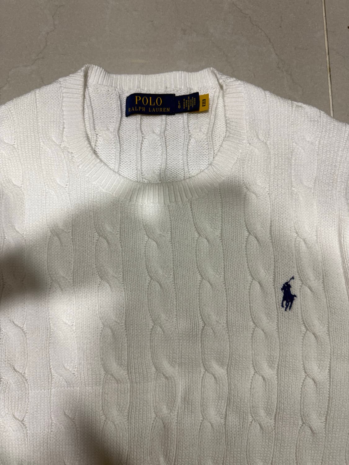 [당일출고,L사이즈] 새상품급 폴로 케이블 반팔 니트 상품이미지2