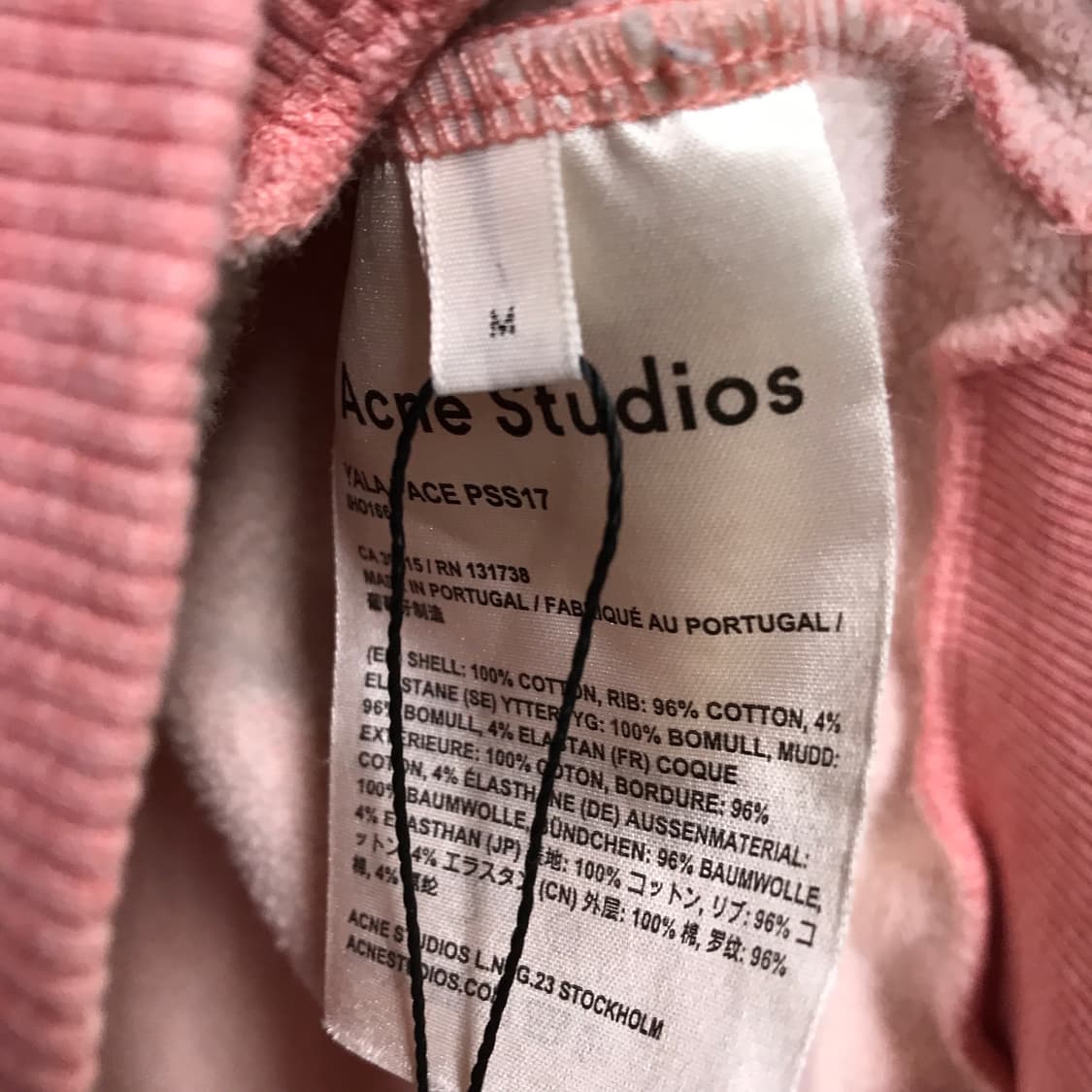 아크네스튜디오 후드티 핑크 M 상품이미지6