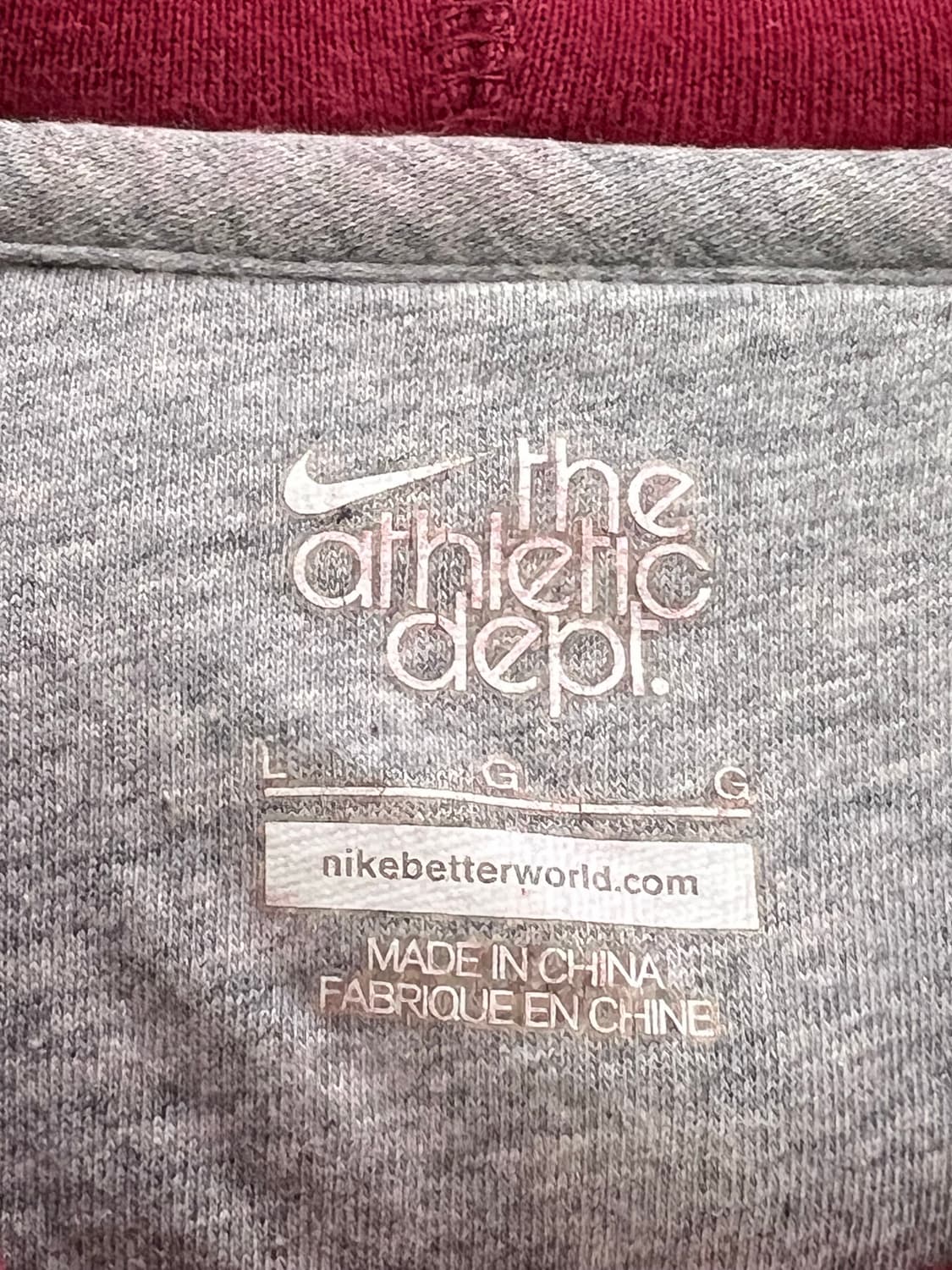 나이키 프렌치 테리 후드 티 딥레드 상품이미지5