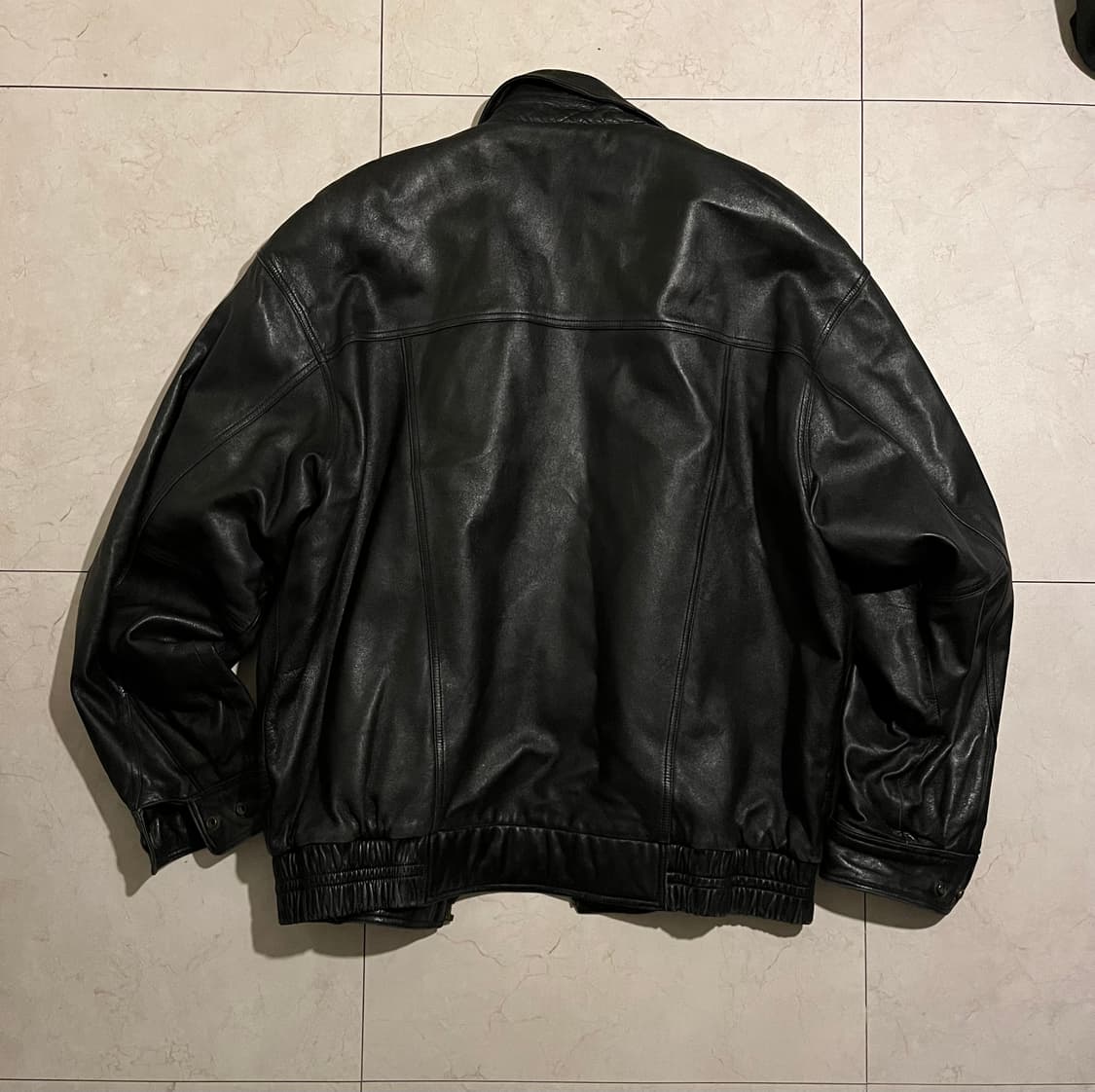 90s 빈티지 카우 레더 자켓 L 상품이미지5