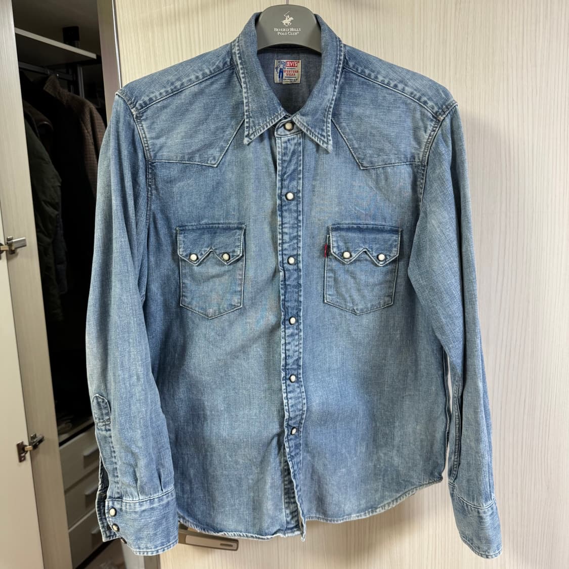 LVC 1955 리바이스 웨스턴 워싱 데님 셔츠 L 상품이미지1