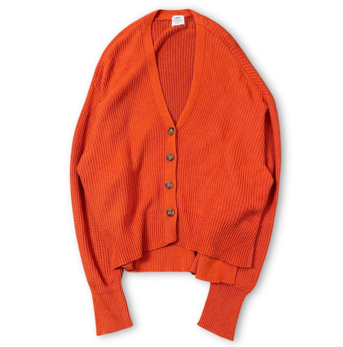 COEN 오렌지 긴팔 니트 가디건 F 상품이미지1