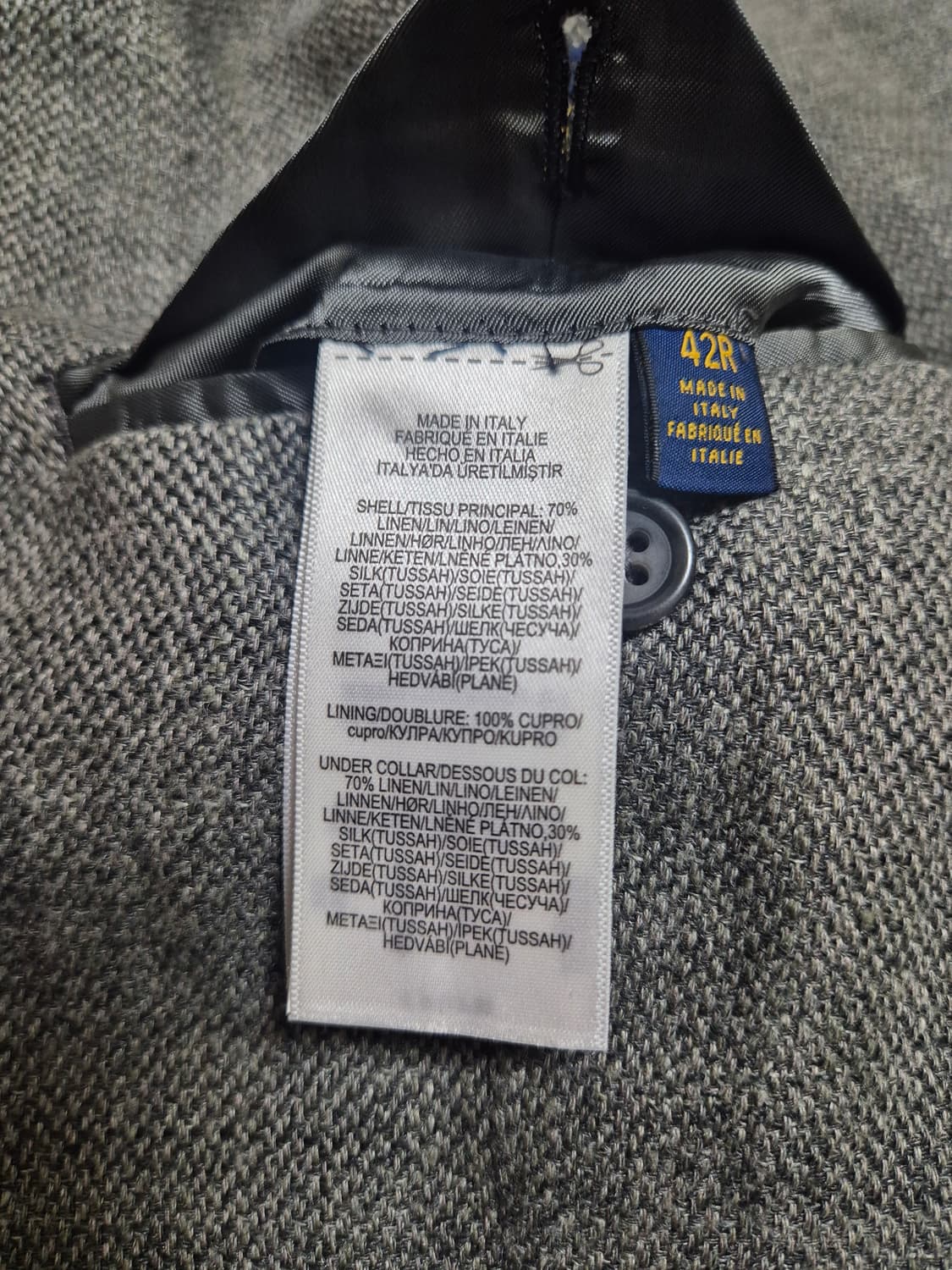 폴로 랄프로렌 이태리메이드 그레이 자켓 상품이미지4