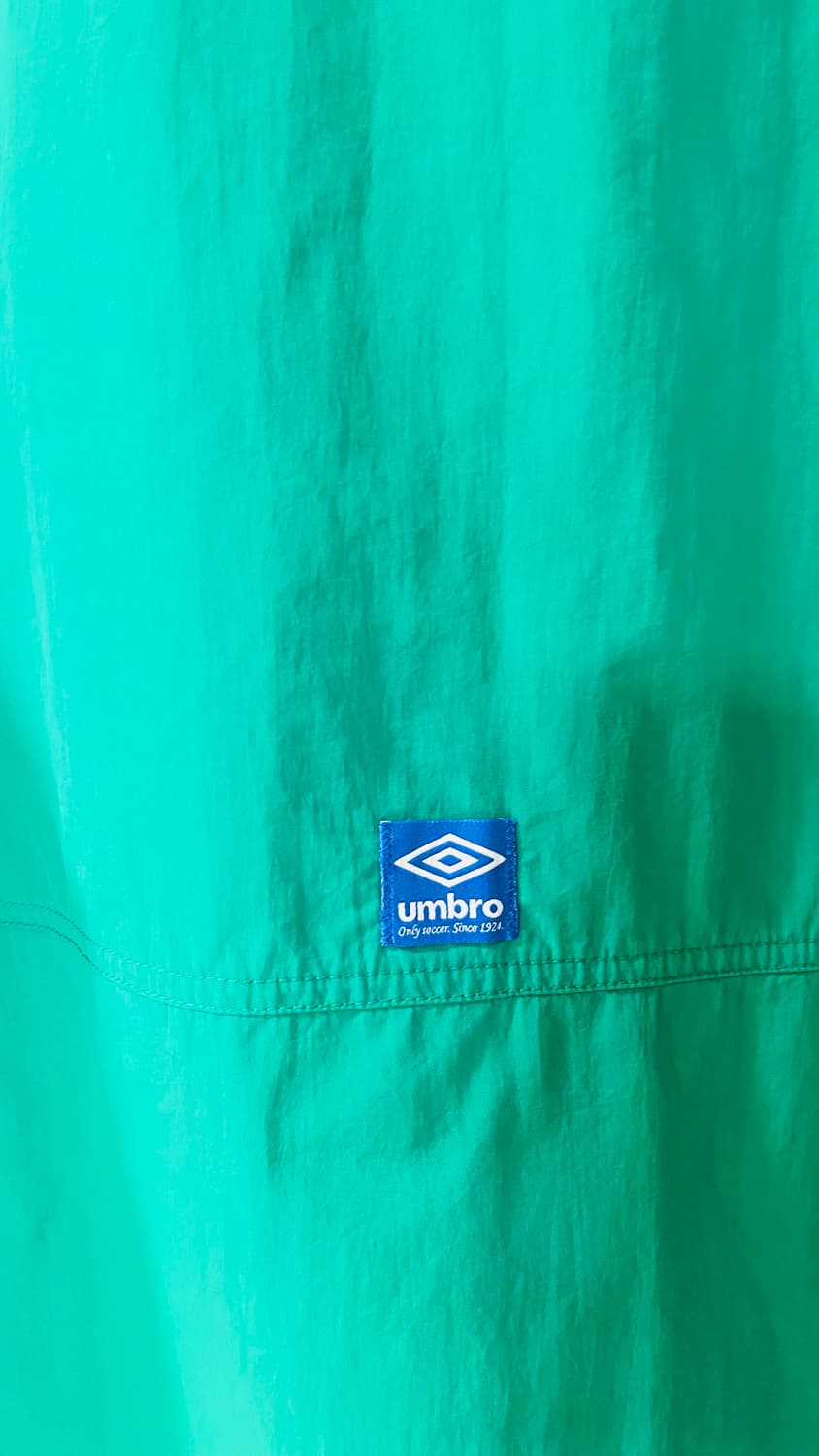 엄브로 Umbro 스텐넥 아노락 자켓 그린 110 실착1회 신품컨디션 상품이미지7