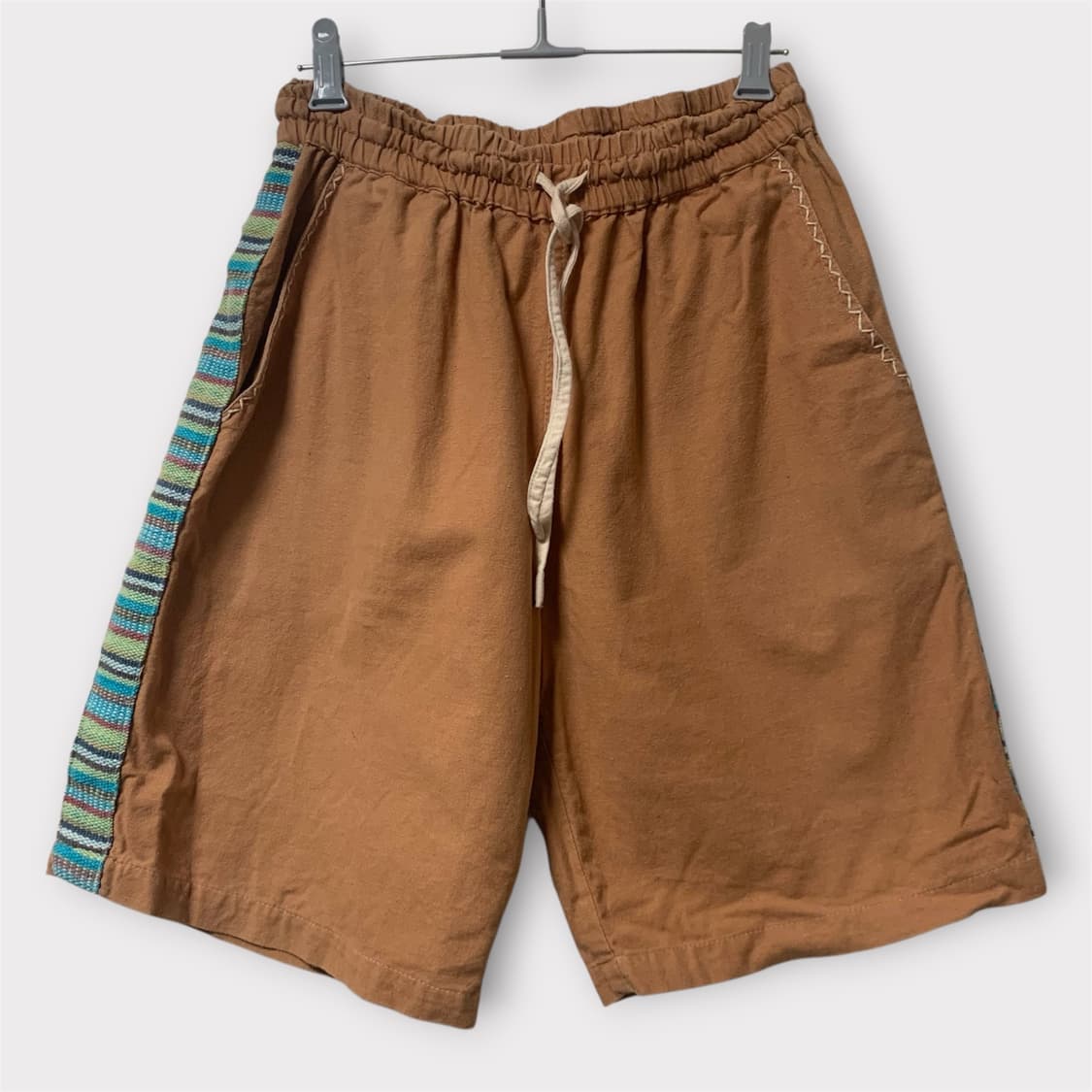 뒷주머니 패치워크 에스닉 반바지 상품이미지2