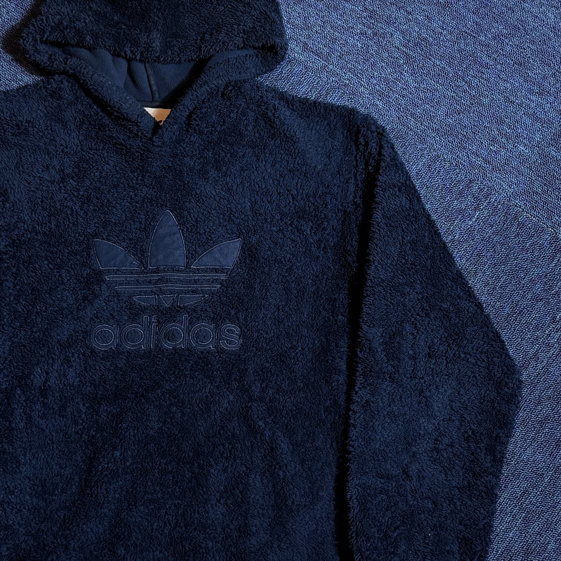 아디다스 네이비 뽀글이 후드 상품이미지2