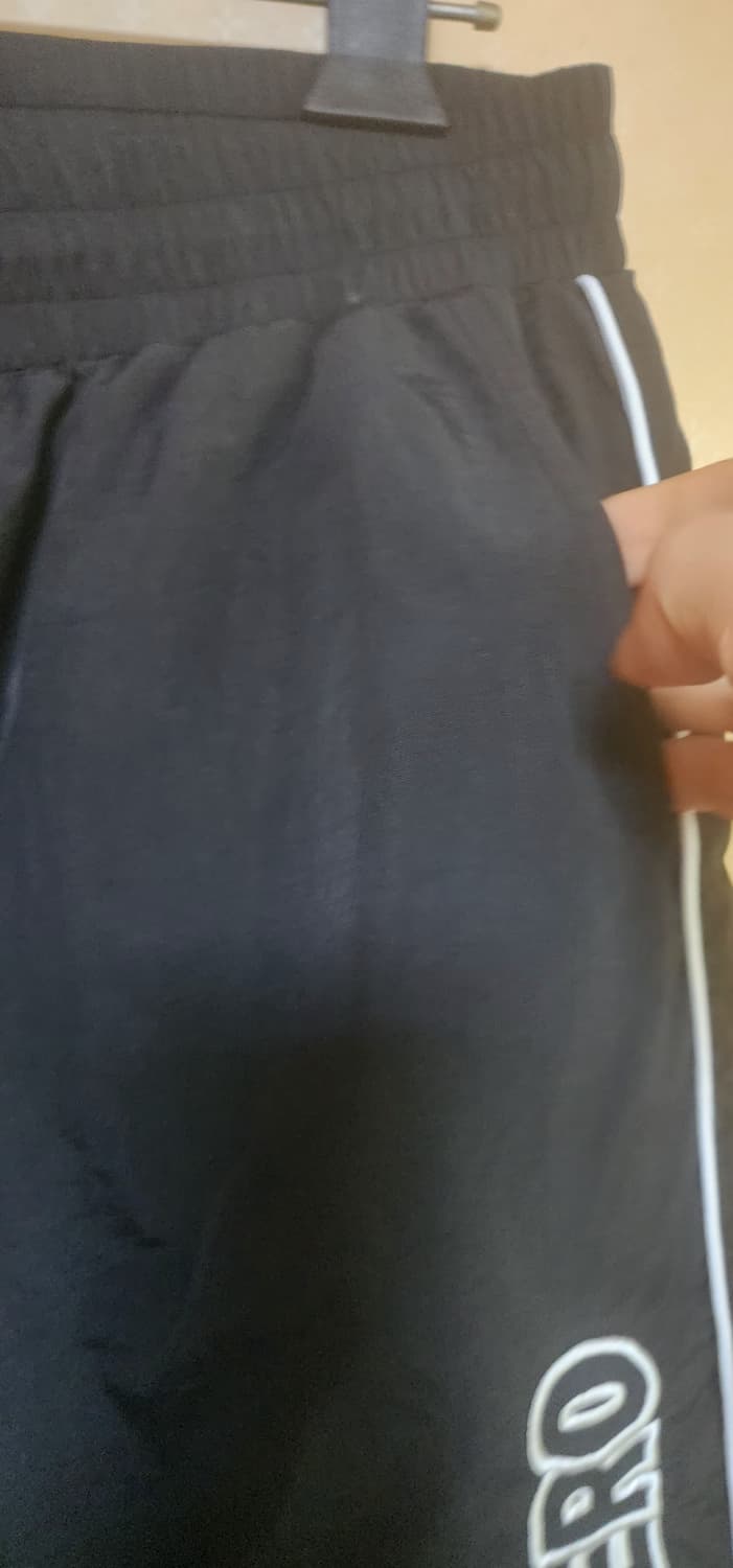 남성 스트링 나일론 트랙팬츠 블랙36 새급 상품이미지5