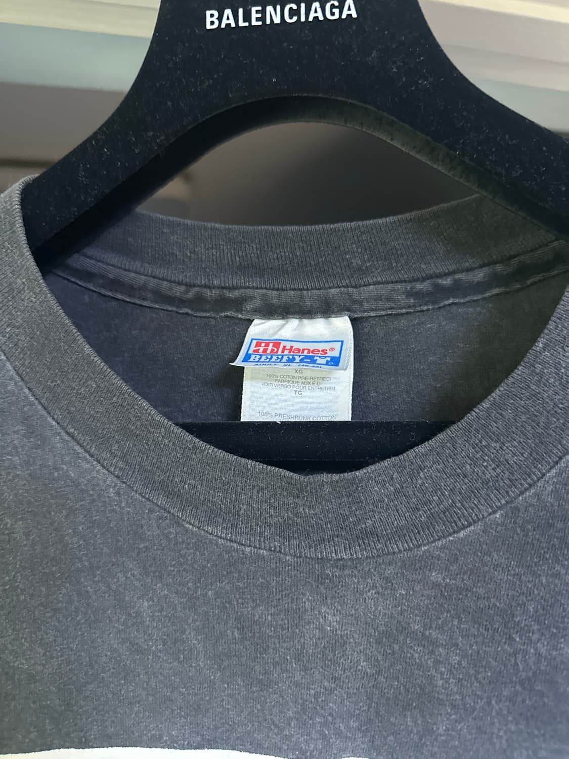 [XL] 90s 빈티지 프린트 티셔츠 블랙 상품이미지2