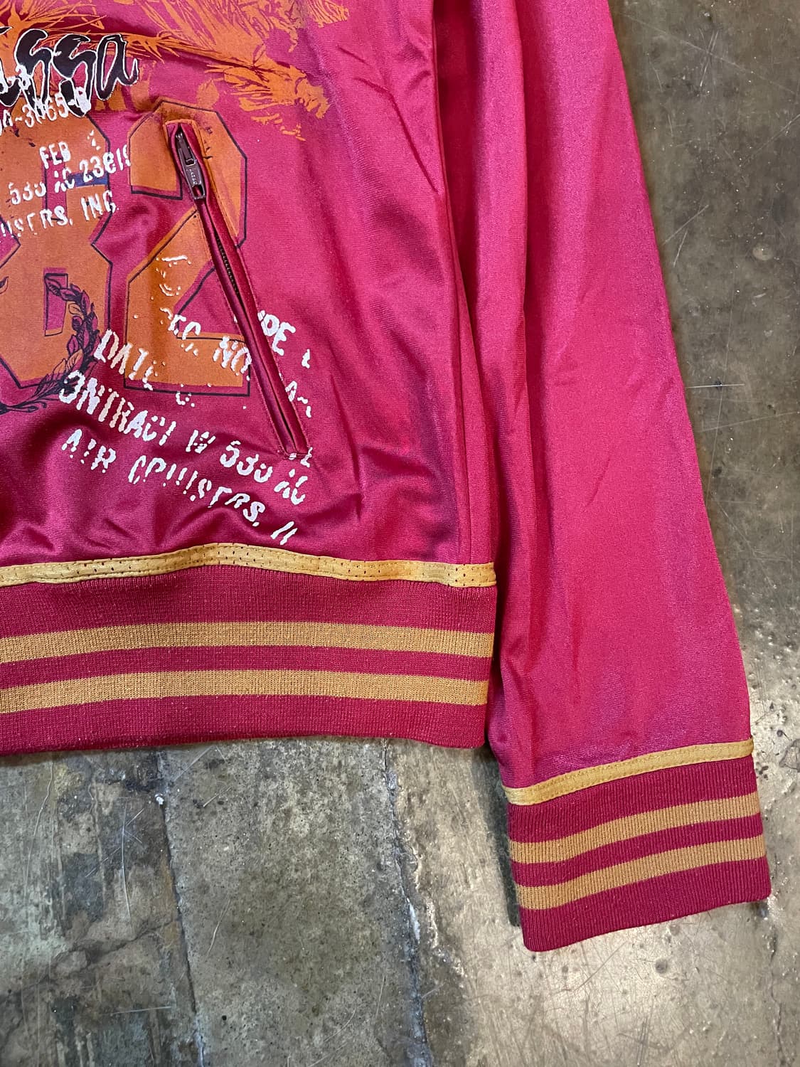 돌체앤가바나 프린팅 크롭 트랙탑 자켓 버건디 상품이미지4